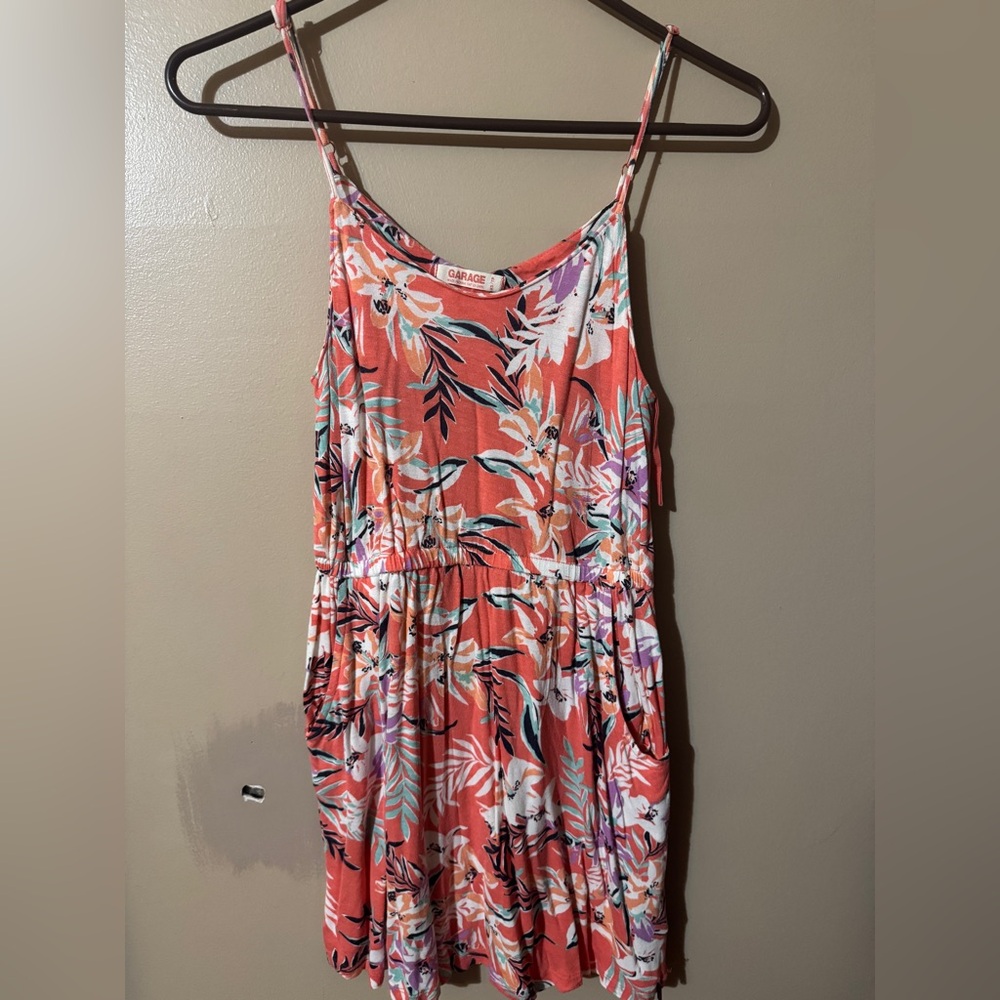 Garage Floral Coral Dress